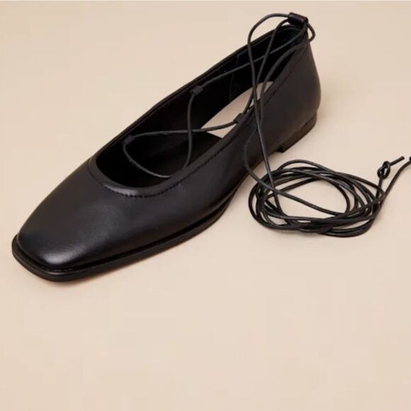 BRAND NEW DOLCE VITA RYDER  LEATHERC LACE UP BALLET FLATS - Picture 10 of 16